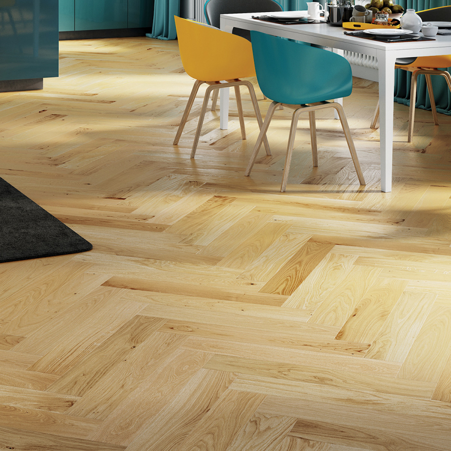 Siwa Oak - Herringbone - 14 x 130 x 725 (0.65 m2) - Siwa Oak Flooring