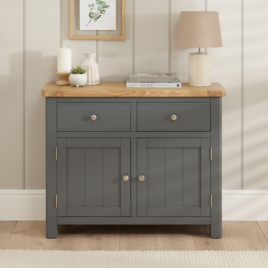 Marbury Slate Grey Painted Medium 2 Door 2 Drawer Sideboard