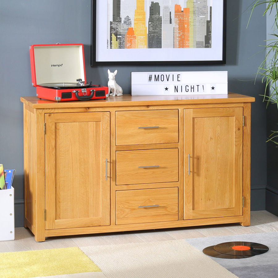 London Oak Large Sideboard