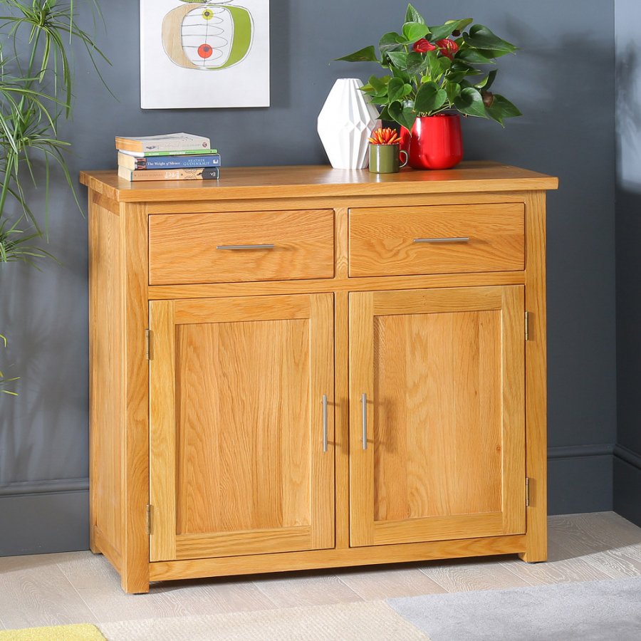 London Oak 2 Door 2 Drawer Sideboard