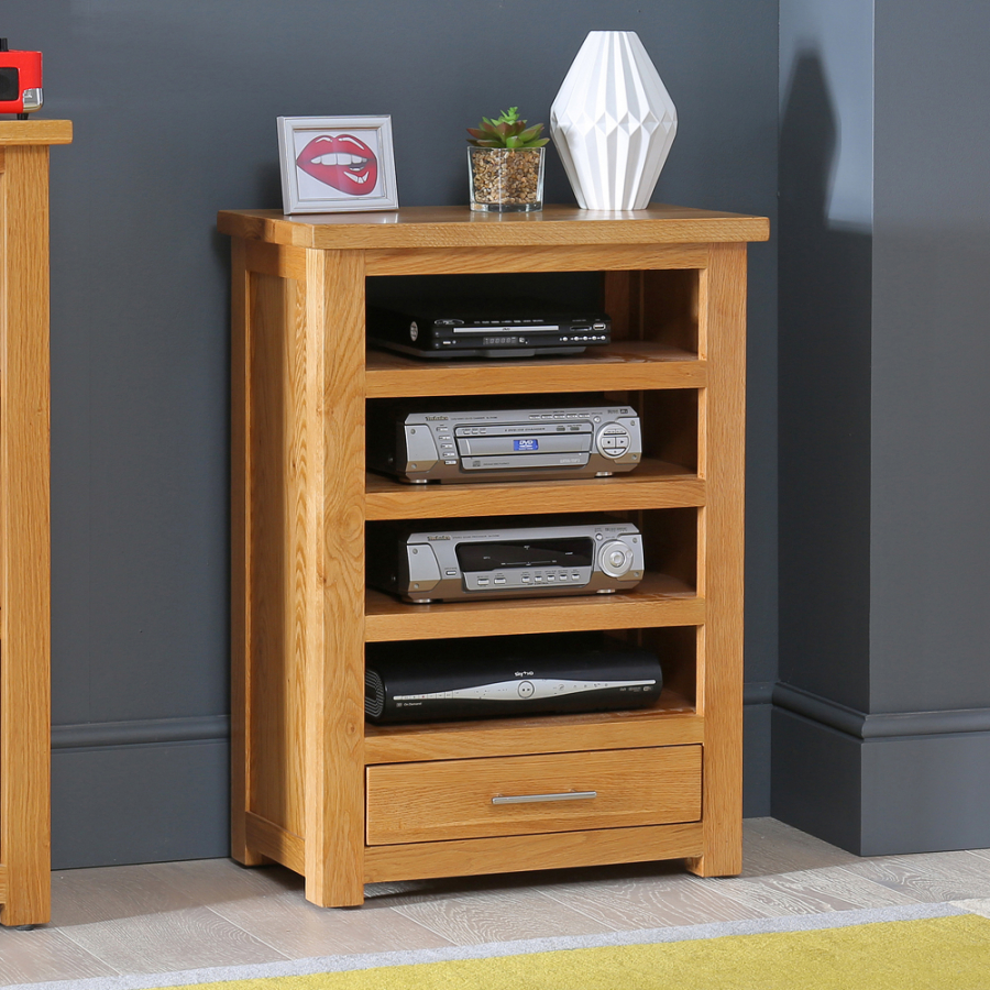 London Oak Hi-Fi Media Unit Stand