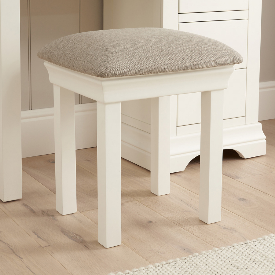 Wilmslow White Painted Dressing Table Stool