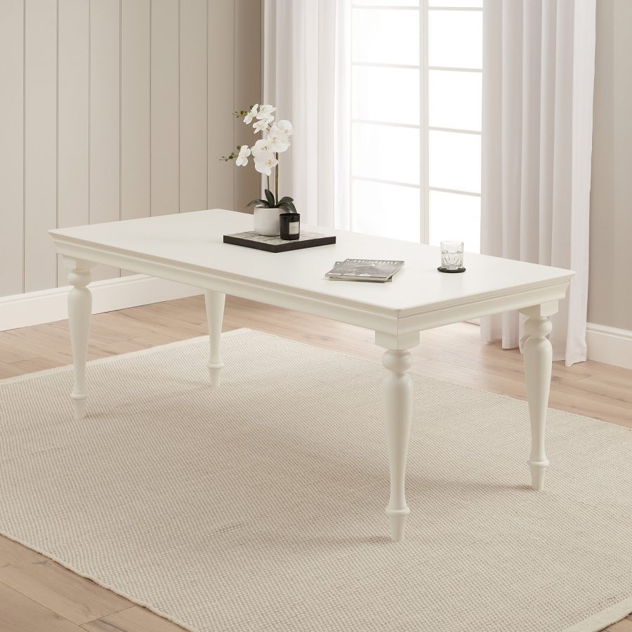 Wilmslow White Painted Rectangle Dining Table