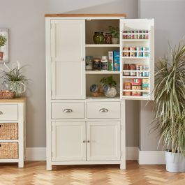 Cotswold Cream Painted Double Kitchen Larder Pantry Cupboard | The ...