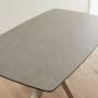 Starburst 160cm Grey Ceramic Dining Table with Satin Legs – 6 Seater