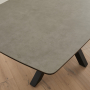 Starburst 180cm Grey Ceramic Dining Table with Black Legs – 6 to 8 Seater