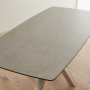 Starburst 180cm Grey Ceramic Dining Table with Satin Legs – 6 to 8 Seater