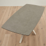 Starburst 180cm Grey Ceramic Dining Table with Satin Legs – 6 to 8 Seater