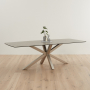 Starburst 240cm Grey Ceramic Dining Table with Satin Legs – 8 to 10 Seater