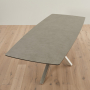 Starburst 240cm Grey Ceramic Dining Table with Satin Legs – 8 to 10 Seater