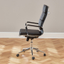 Designer Black Leather High Back Office Chair