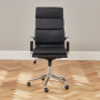 Designer Black Leather High Back Office Chair