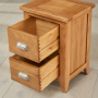 Cheshire Oak Slim 2 Drawer Bedside Table