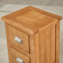 Cheshire Oak Slim 2 Drawer Bedside Table