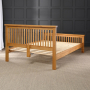 Solid Oak Slatted 4ft 6in Double Size Bed 