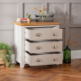 Downton Grey 3 Drawer Compact Chest of Drawers