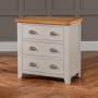 Downton Grey 3 Drawer Compact Chest of Drawers