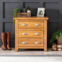 Cheshire Oak 3 Drawer Compact Chest of Drawers