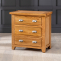 Cheshire Oak 3 Drawer Compact Chest of Drawers