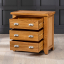 Cheshire Oak 3 Drawer Compact Chest of Drawers