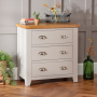 Downton Grey 3 Drawer Compact Chest of Drawers