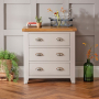 Downton Grey 3 Drawer Compact Chest of Drawers