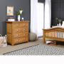 Cheshire Oak 2 over 3 Drawer Chest of Drawers