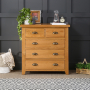 Cheshire Oak 2 over 3 Drawer Chest of Drawers