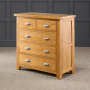 Cheshire Oak 2 over 3 Drawer Chest of Drawers