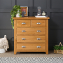 Cheshire Oak 2 over 3 Drawer Chest of Drawers