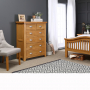 Cheshire Oak Tall 2 over 4 Drawer Chest of Drawers