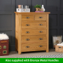 Cheshire Oak Tall 2 over 4 Drawer Chest of Drawers