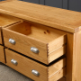 Cheshire Oak Large Wide 6 Drawer Chest of Drawers