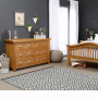 Cheshire Oak Large Wide 6 Drawer Chest of Drawers