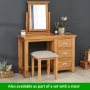 Cheshire Oak Pedestal Dressing Table Set with Mirror