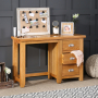 Cheshire Oak 3 Drawer Pedestal Dressing Table