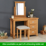 Cheshire Oak 3 Drawer Pedestal Dressing Table