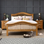 Solid Oak Arch Rail 4ft 6in Double Size Bed