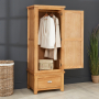 Cheshire Oak Single 1 Door Wardrobe with Drawer