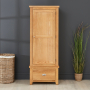 Cheshire Oak Single 1 Door Wardrobe with Drawer