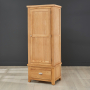 Cheshire Oak Single 1 Door Wardrobe with Drawer