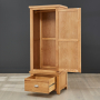 Cheshire Oak Single 1 Door Wardrobe with Drawer