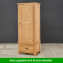 Cheshire Oak Single 1 Door Wardrobe with Drawer