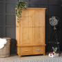 Cheshire Oak Double 2 Door Wardrobe with 2 Drawers