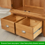 Cheshire Oak Double 2 Door Wardrobe with 2 Drawers