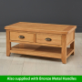 Cheshire Oak 2 Drawer Coffee Table with Shelf