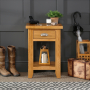 Cheshire Oak 1 Drawer Small Console Telephone Table