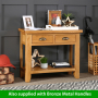 Cheshire Oak 2 Drawer Hall Console Table