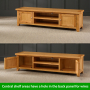 Cheshire Oak Large Widescreen TV Unit - Up to 80" TV Size