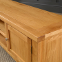 Cheshire Oak Large Widescreen TV Unit - Up to 80" TV Size